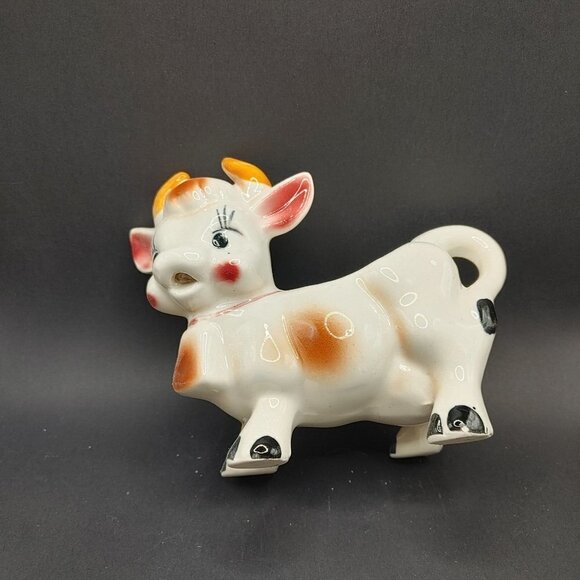 Vintage Porcelain Figure Set 3 Pieces Salt, and Pepper Spreader Milk Jug - Picture 4 of 11